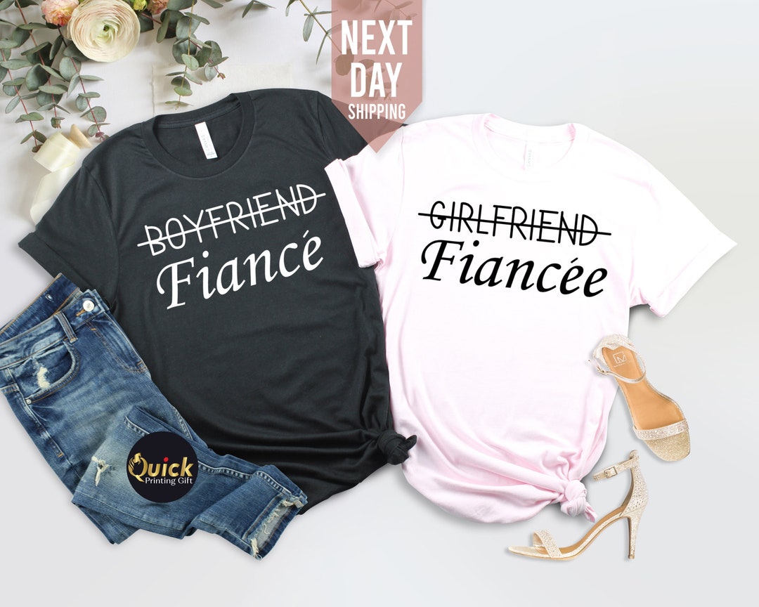 Girlfriend Fiancee Shirt, Boyfriend Fiance Shirt, Hubby Wifey Shirts ...