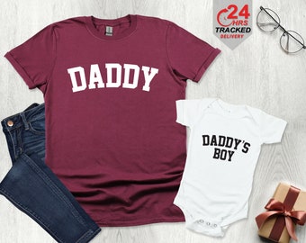 Camisetas a juego para papá e hijo de papá, regalo para papá, camisetas y body a juego para el Día del Padre, camisetas a juego para papá, hija e hijo, camisetas para niños