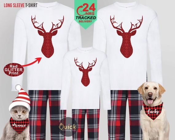 Reindeer Christmas Pajamas For Couple Family Matching Gift 1 T-Shirt Reindeer Christmas Pajamas For Couple Family Matching Gift 1 T-Shirt