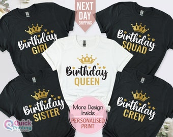 Birthday Queen Tshirt, Birthday Shirt, Birthday Squad T-shirt, Birthday Girl Shirt, Birthday Boy Shirt,   Birthday Party Shirt, Group shirt