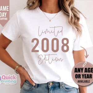 18th Birthday T-Shirt: Limited Edition 2008, Funny Joke Tee, Ladies Birthday shirt, Birthday present 2026