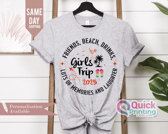 Girls Trip 2025 Shirt, Custom Girls Vacation Shirt, Girls