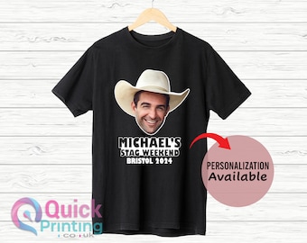 Personalized Stag Do Photo T-Shirt: Custom Bachelor Party Tee