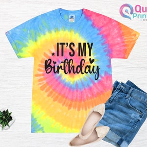 Birthday Girl Shirt Tie Dye Shirt Birthday Party T Shirt Girls Birthday Shirt Tie Dye. 6th 7th 8th 10th Custom age shirt, Girls Birthday Tee ITS MY BIRTHDAY