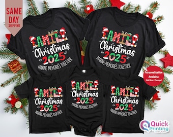 Family Christmas 2025 Making Memories Together Shirts, Family All Together Shirts, Custom Family Christmas Tshirt, Christmas Gifts, KIds Top