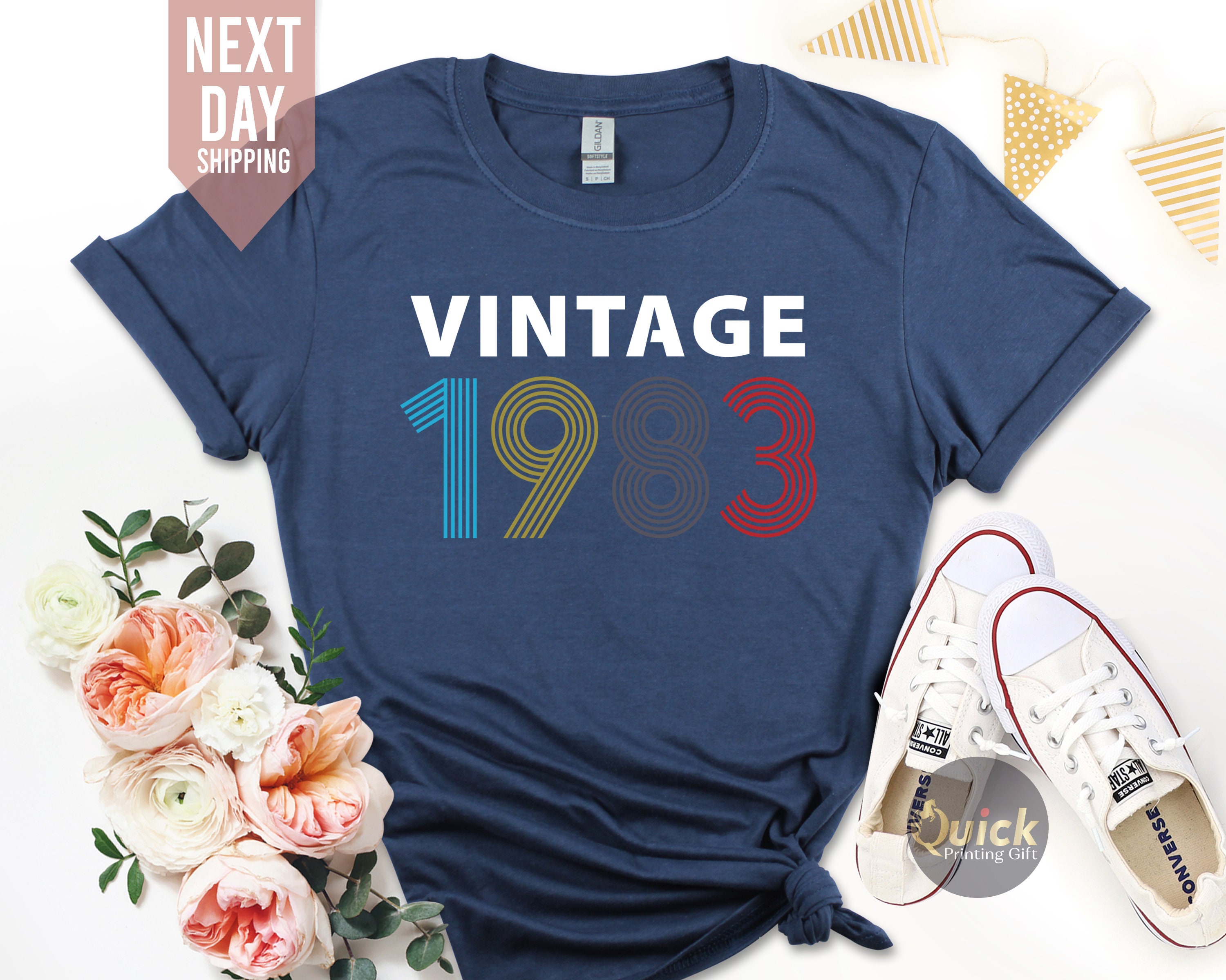 Discover 40th Birthday Tshirt, Vintage Birthday Shirt 2023, 40th Birthday T-Shirt