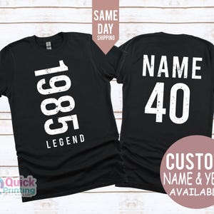 Chemise Legend 1985 40e anniversaire, cadeau 40e anniversaire pour homme, t-shirt anniversaire vintage femme 1985, chemise papa en édition limitée cadeau fille T