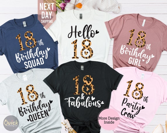 Birthday Squad T-shirt: Leopard Print, Milestone Birthday - Etsy