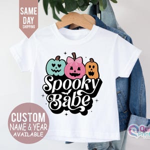 Spooky Babe Kleinkind Shirt, Kleinkind Jugend Herbst T-Shirt, Kleinkind & Jugend natürlich T-Shirt, Süßes oder Saures Tshirt, Baby Body, Spooky Babe Mädchen