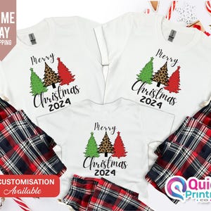 Merry Christmas T-shirts, matching family Christmas pyjamas set, Group Christmas Pajama Set, Personalised Matching Family Christmas Pyjamas