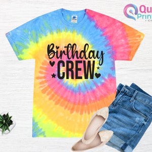 Birthday Girl Shirt Tie Dye Shirt Birthday Party T Shirt Girls Birthday Shirt Tie Dye. 6th 7th 8th 10th Custom age shirt, Girls Birthday Tee PARTY CREW