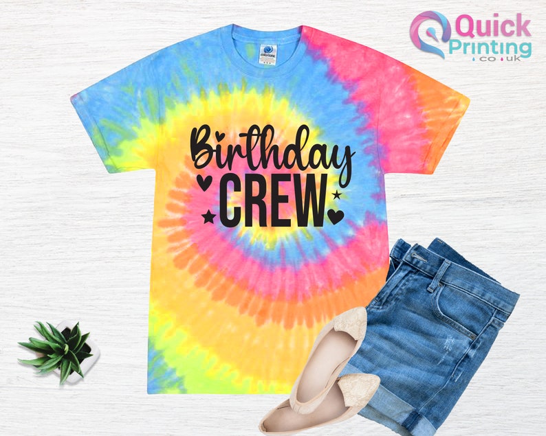 Birthday Girl Shirt Tie Dye Shirt Birthday Party T Shirt Girls Birthday Shirt Tie Dye. 6th 7th 8th 10th Custom age shirt, Girls Birthday Tee PARTY CREW