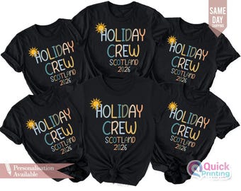 Personalized Holiday Crew Family Matching T-Shirt, Holiday crew 2026, Family Holiday shirt, Custom Family Shirt, Funny Shirt 2026