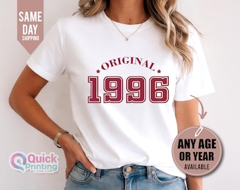 Original 1996 Birthday T-Shirt: 30th Birthday Gift, 1996 Birthday Shirt, Happy birthday 2026 Shirt
