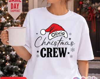 Personalized Christmas Crew Shirt: Matching Family Xmas Outfits, Christmas Crew Shirt, Family Christmas Shirt, Family Christmas Shirts 2026