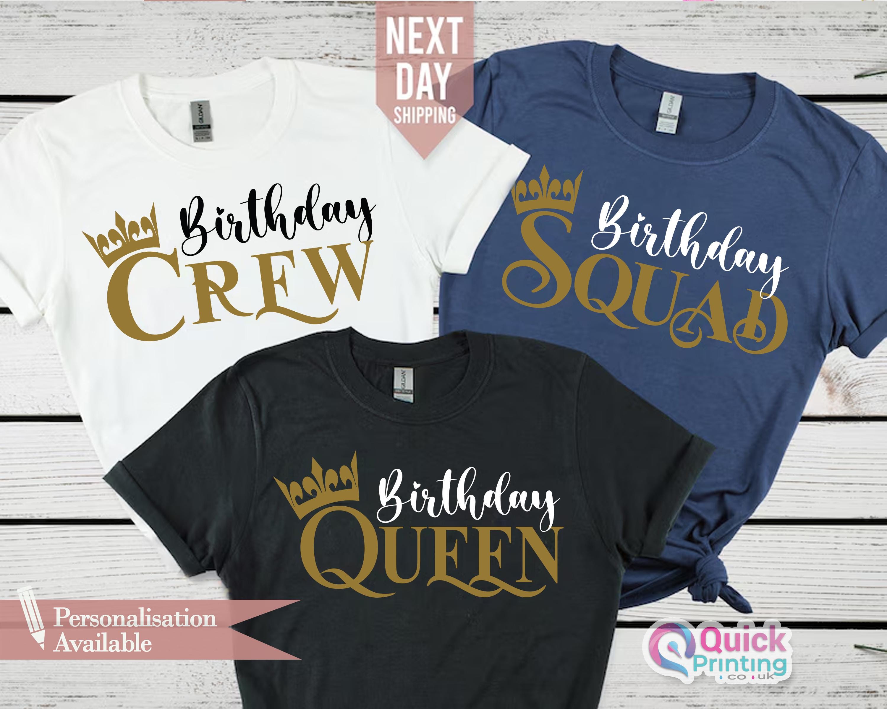 Birthday Girl Squad T-shirts, Custom Birthday T-shirts, Birthday party tops, birthday girl tshirts,  Personalized Group Tops,Birthday Crew T