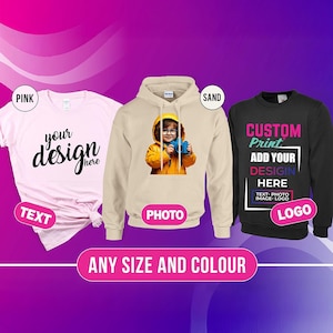 Personalided T-Shirt: Custom Text & Image, Birthday Gift, Custom Logo Shirt