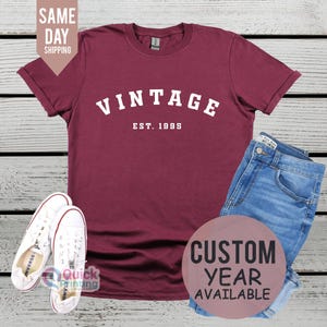 Camiseta vintage de cumpleaños de 1995, camiseta vintage de cumpleaños de 1995, regalo de cumpleaños número 30, regalos de cumpleaños para él y para ella, regalo de cumpleaños número 18 2025