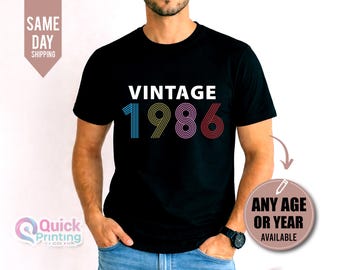 Vintage 1986 Birthday T-shirt: 40th Birthday Gift, Happy Birthday shirt, Ladies 40th Birthday shirt 2026
