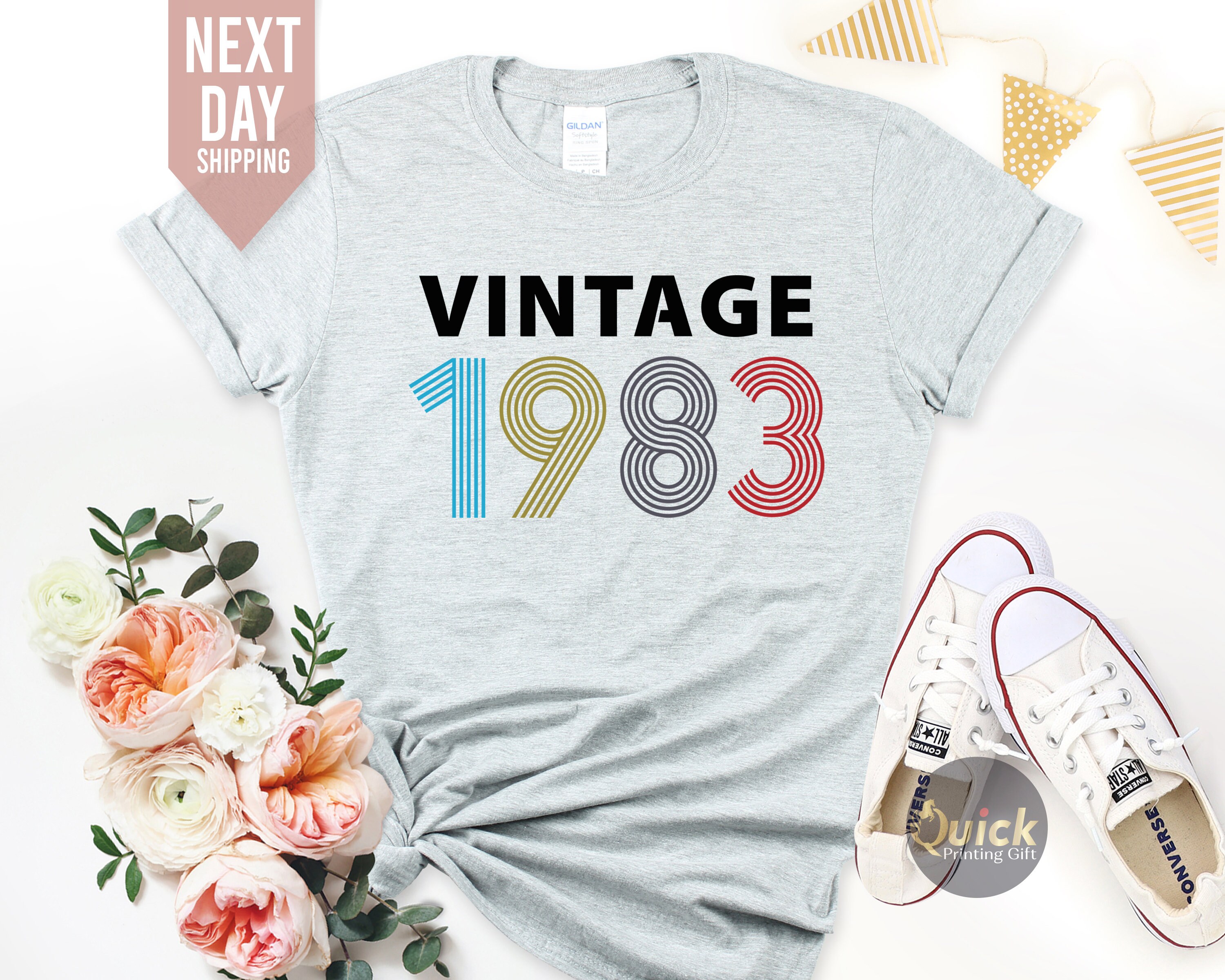 Discover 40th Birthday Tshirt, Vintage Birthday Shirt 2023, 40th Birthday T-Shirt