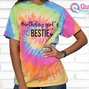Birthday Girl Shirt Tie Dye Shirt Birthday Party T Shirt Girls Birthday Shirt Tie Dye. 6th 7th 8th 10th Custom age shirt, Girls Birthday Tee BIRTHDAY BESTIE