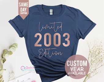 21st Birthday T Shirt 21 Years Tshirt, Funny Joke, Birthday Fans Gift Men Tee Top, Limited edition t-shirt 2003, 21st Birthday gifts