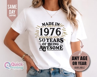 Made in 1976 T-Shirt: 50th Birthday Gift Tee,1976  Made in Men's Birthday shirt 2026