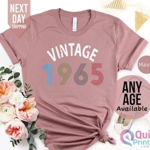60. Geburtstag Vintage Shirt, 1965 Geburtstag Shirt, 60. Geburtstag Shirt Geschenke für Frauen, Vintage Geburtstagsgeschenk, Geburtstagsgeschenk für Mama Opa
