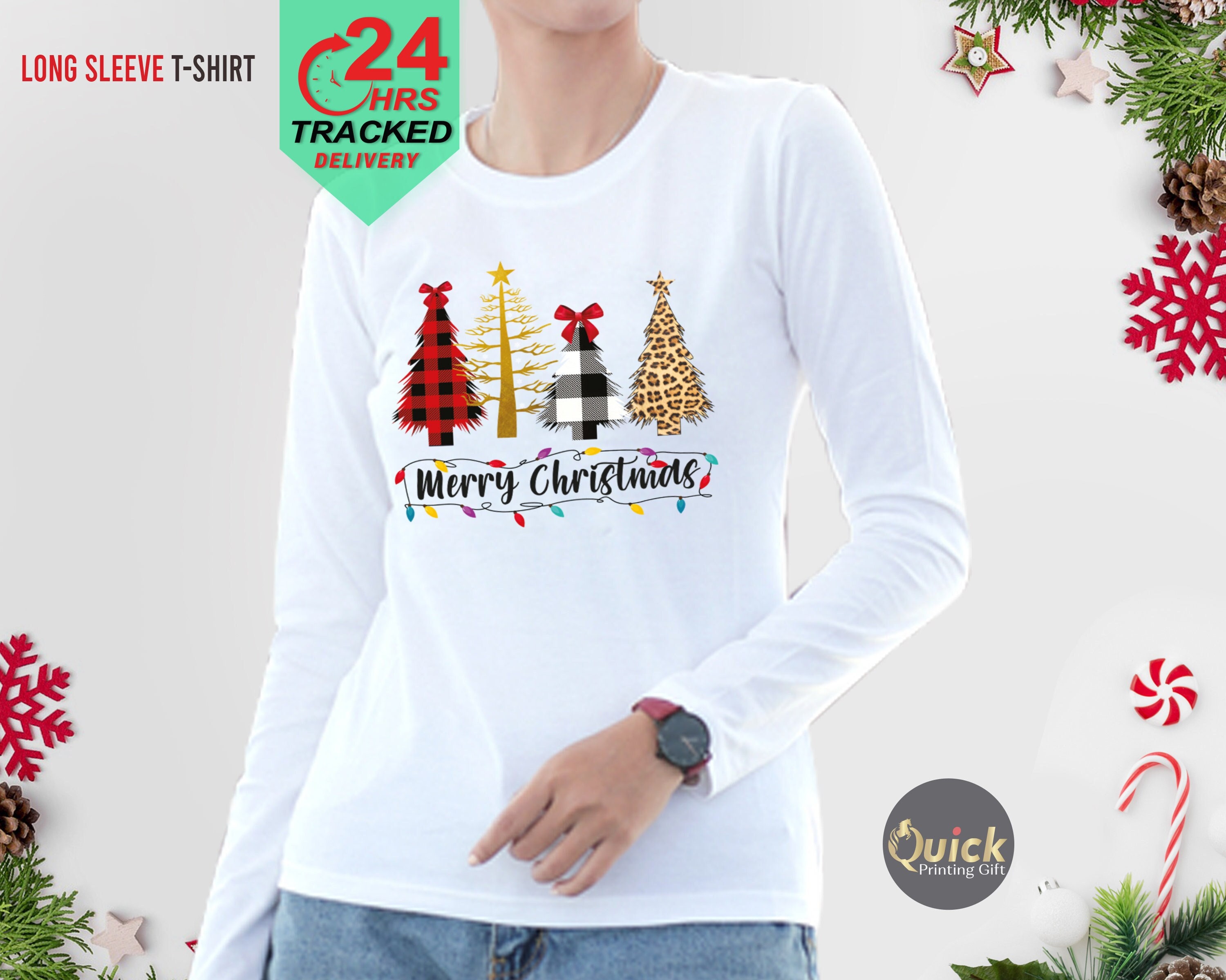 Oversized Long Sleeve Men Christmas Movie Shirts for Women Mens