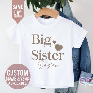 T-shirt grote zus, top grote zus, kindert-shirt, zwangerschapsaankondiging grote zus, ik word een grote zus, gepromoveerd tot grote zus