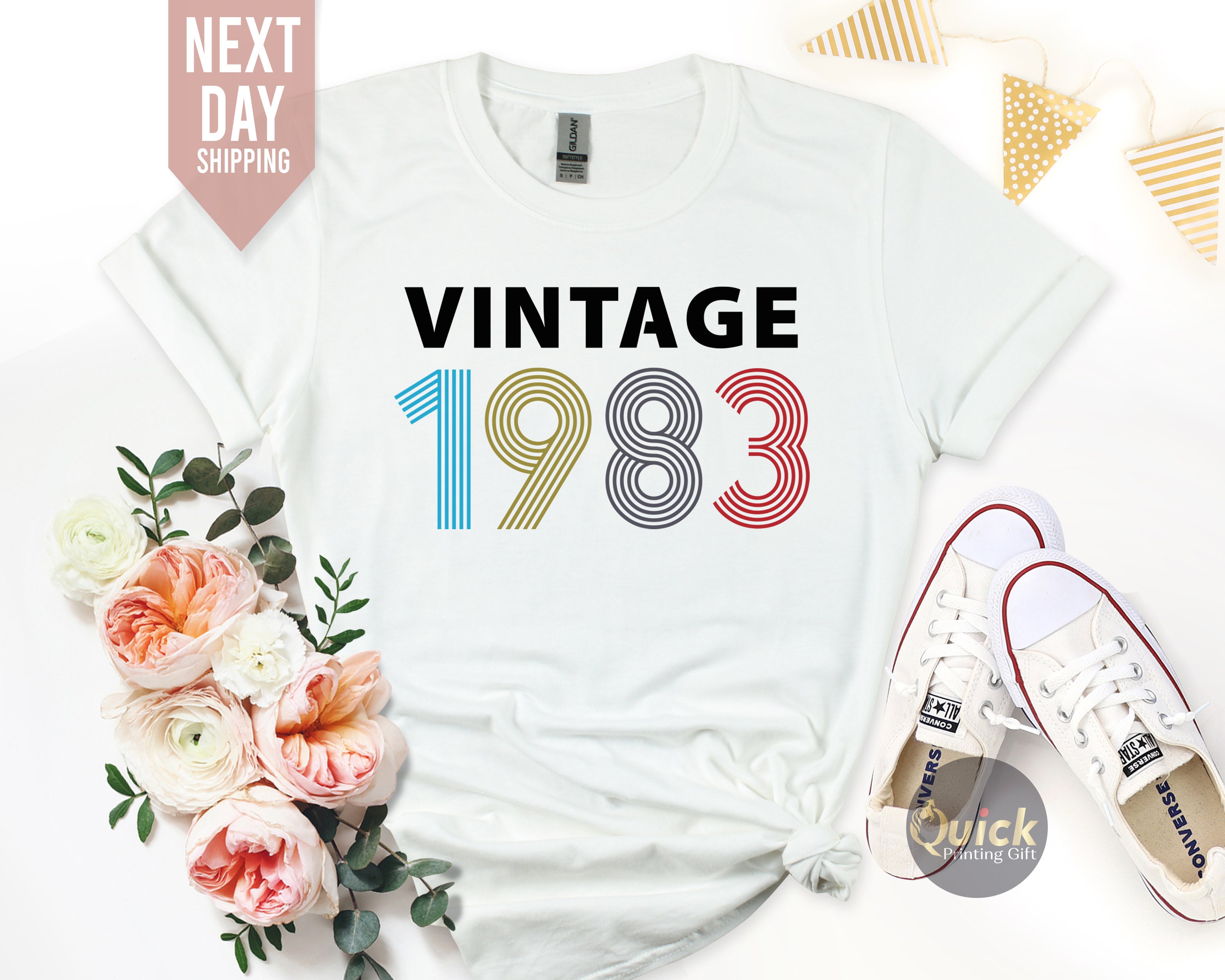 Discover 40th Birthday Tshirt, Vintage Birthday Shirt 2023, 40th Birthday T-Shirt
