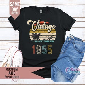 Camiseta vintage de 1955, 70º aniversário, presente de 70º aniversário para homens, camiseta de aniversário do marido, ideias para presentes de setenta, camisetas de aniversário, camiseta de 70º aniversário