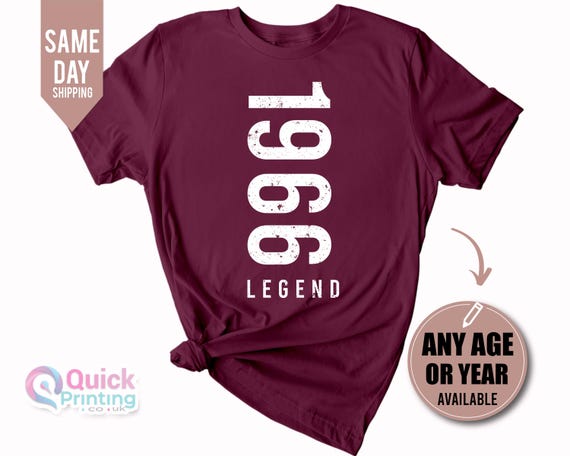 Men Birthday Tshirt, Legend Since 1966 Men's T-shirt, 60th