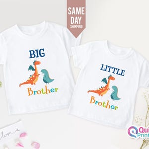Benutzerdefiniertes Text-T-Shirt, großer und kleiner Bruder T-Shirts und Bodys, Big Brother-T-Shirt, Baby wachsen neuer Bruder neuer Bruder Geschenk, Geschwister-Shirt
