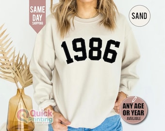 1986 Birthday Sweatshirt: 40th Birthday Gift, 40th Birthday sweatshirt