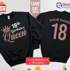 18. Geburtstag Weihnachten Pullover, Name Mädchen Pullover, 2007 Geburtstag Frauen Pullover, 40 Geburtstag Pullover, 18. Geburtstag Sweatshirt