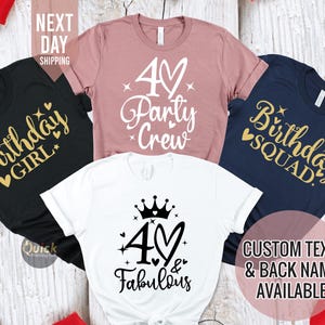 40 And Fabolous Shirt, 40th birthday gifts for women, Birthday Crew Shirt, 1985 Group Shirts , 30th Birthday Party top, Happy Birthday tee