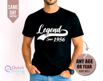 Legend Since 1956 T-Shirt: 70th Birthday Gift, Men's Birthday Shirt, 70th Birthday tee