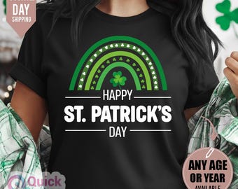 Happy St Patrick Day shirt, Funny Shamrock St Patricks Day T-Shirt: Lucky Irish Gift, Lucky Sweatshirt, Green Shirt, St Patrice Day Women St