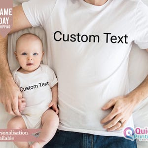 Dad Son Matching Shirts, Custom Dad And Son Shirts, Fathers Day Children Shirt, Custom Text Dad And Son Matching Shirts, Father And Son Tee