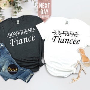 Girlfriend Fiancee Shirt, Boyfriend Fiance Shirt, Hubby Wifey Shirts ...
