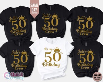 Personalized 30th Birthday Crew Shirt: Custom Party T-Shirt, Custom Name, 40th Birthday Crew T-Shirt, 1996 Shirt, Soft Cotton Tee,1985 Group