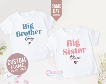 Custom 'Big Brother/Sister' T-Shirt: Personalized Sibling Tee