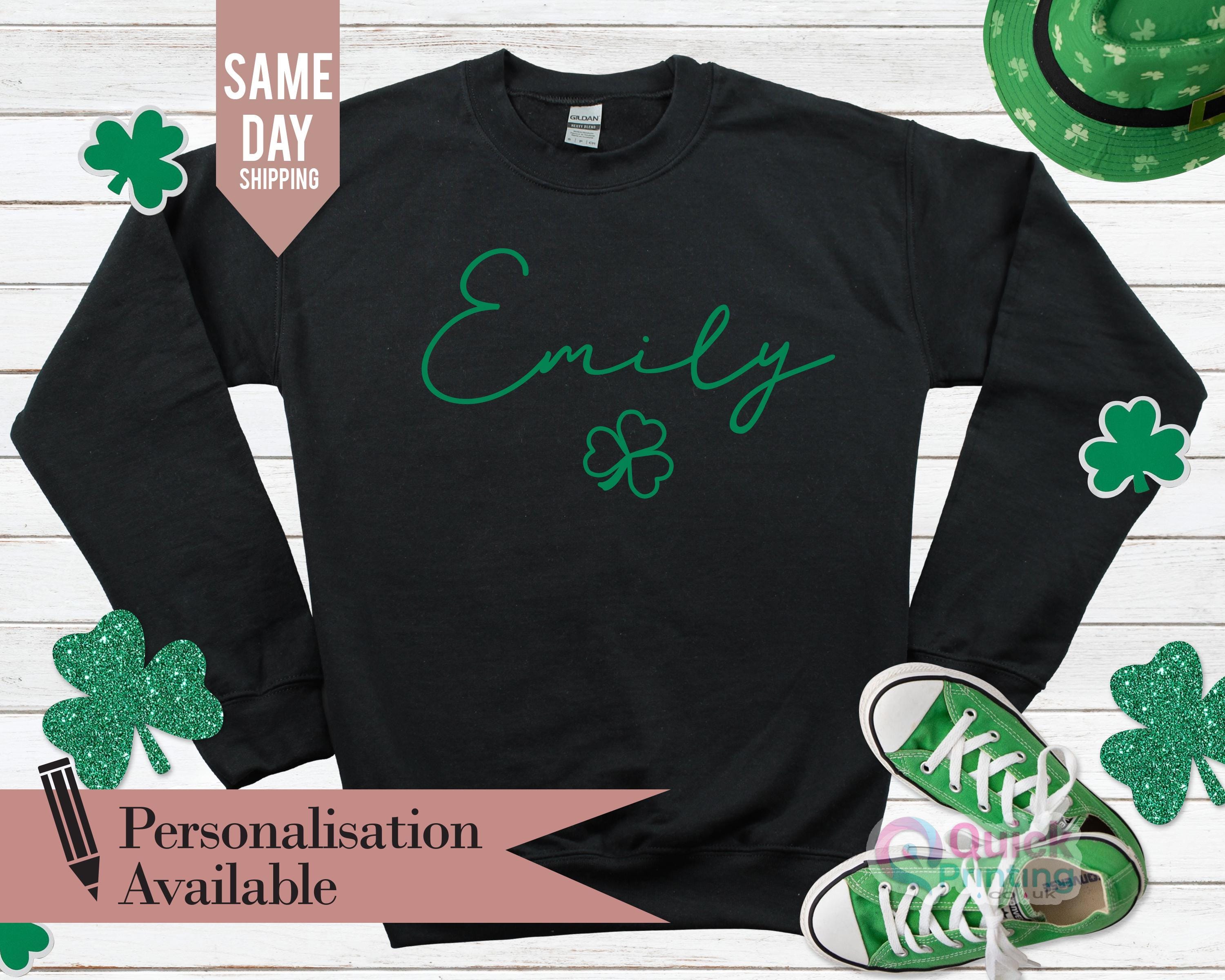 Suéter Kiss Me Con Espumillón Falso, Bonita Camiseta Del Día De San Patricio Para Mujer, Camiseta De La Suerte, Sudadera Del Día De San Patricio, Regalo Para Ella, Sudadera Con Capucha De
