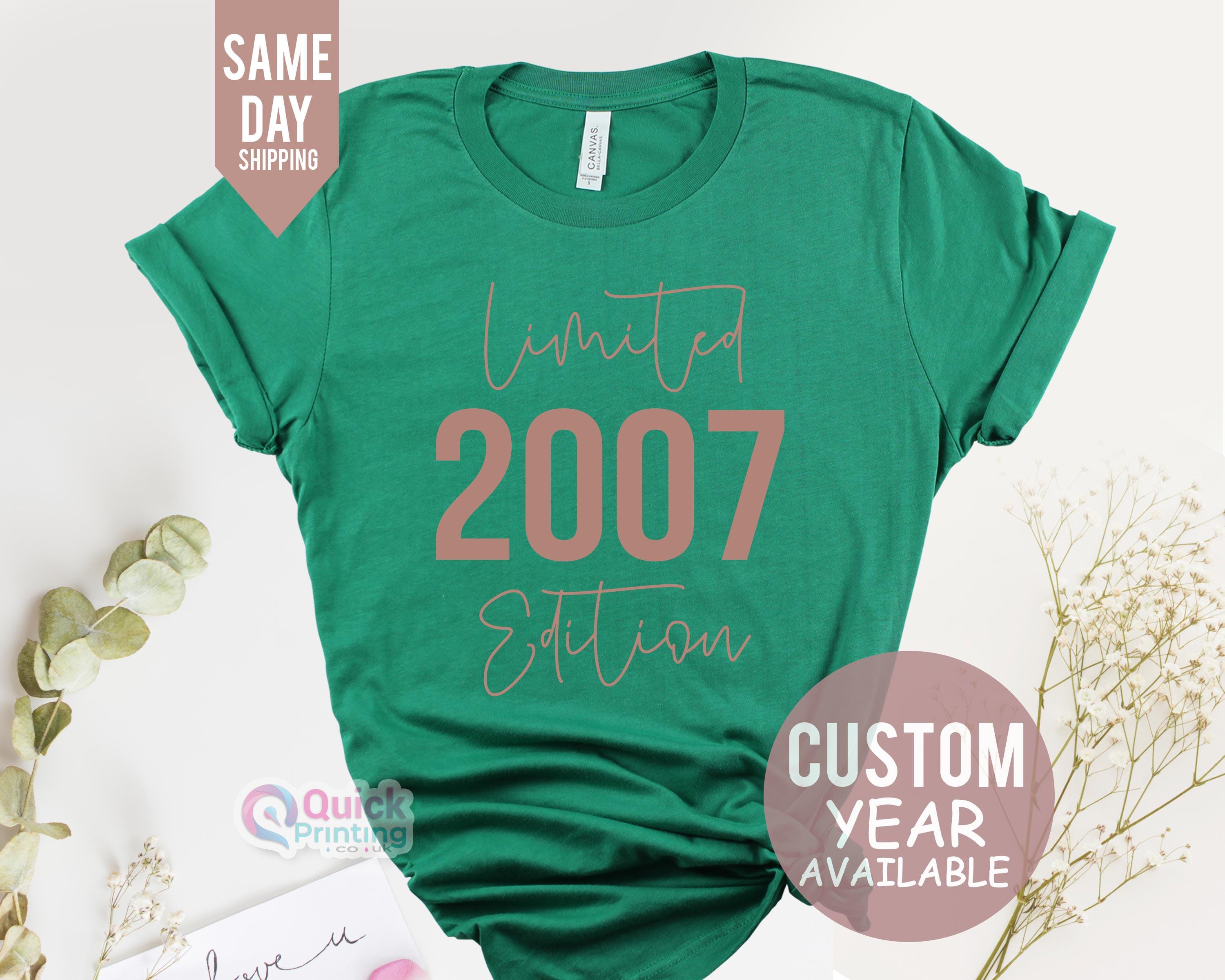 T-Shirt Di Compleanno 18 Anni 2007 Divertente LEVEL UNLOCKED Maglietta