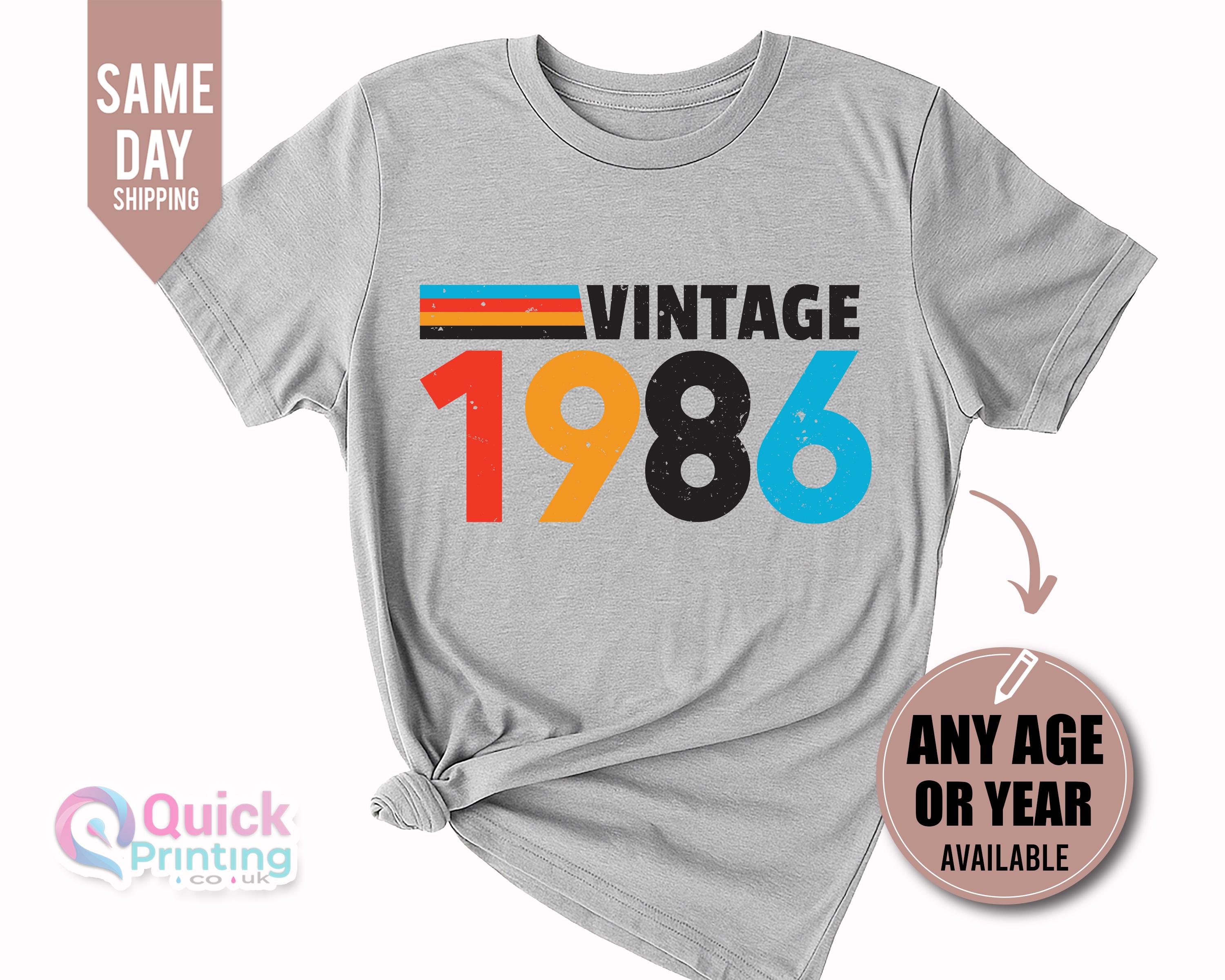 Vintage 1986 Shirt, 50th Birthday T Shirt 2026 Fiftieth Gift Ideas