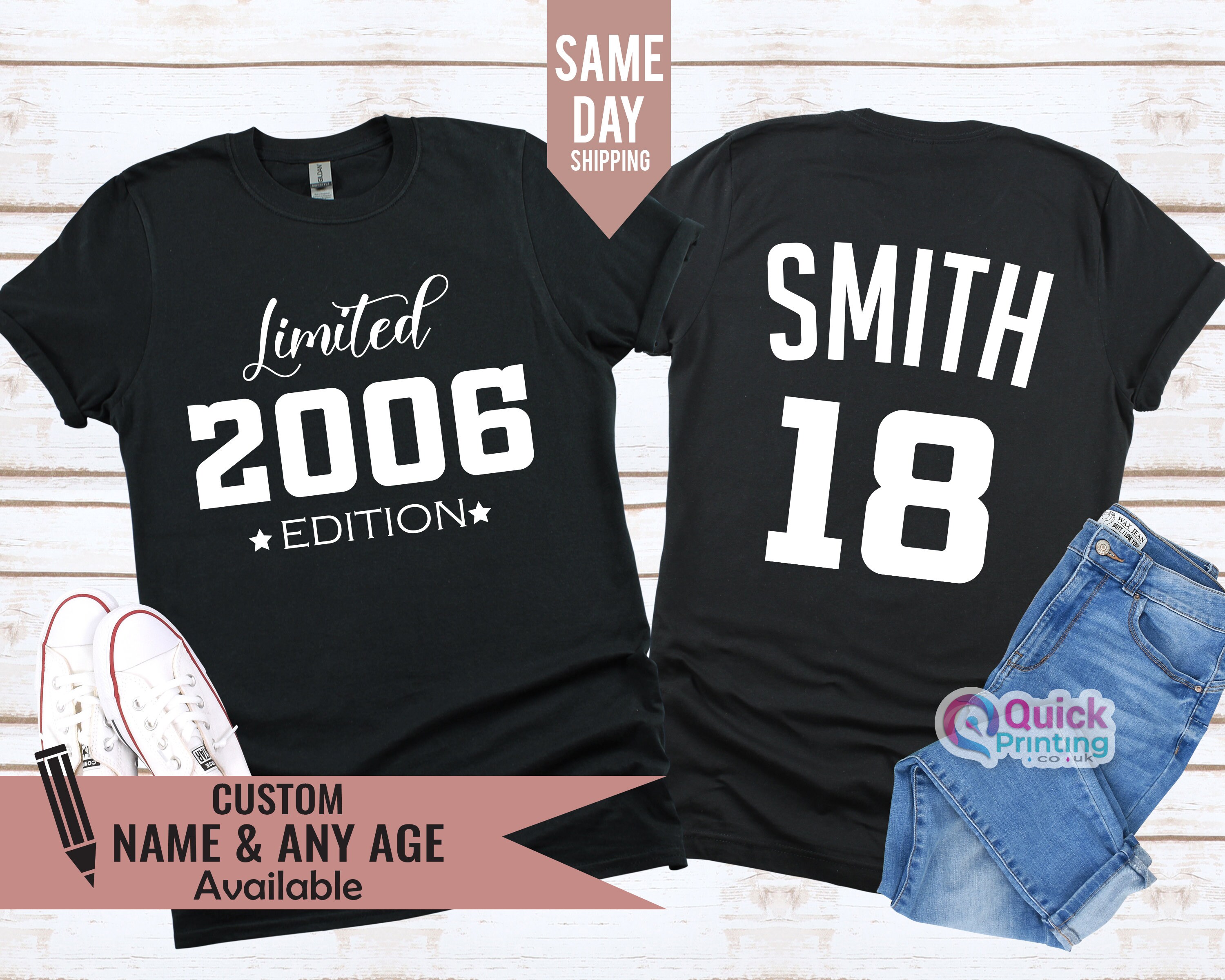 Personalised 18th Birthday Tshirt 2006 Edition 18th Gift Boys Girl Funny 18th Birthday Shirt Teenage Birthday Gift Eighteen Birthday Top Etsy
