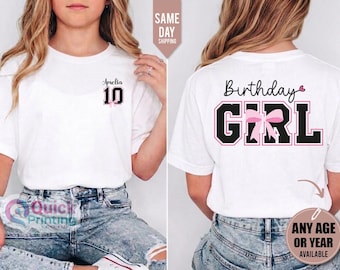 Front And Back Personalized 40 Birthday Shirt: Birthday Girl shirt, 40th Birthday queen Shirt 2026, Custom Crew Squad Shirt, 30 Happy tee