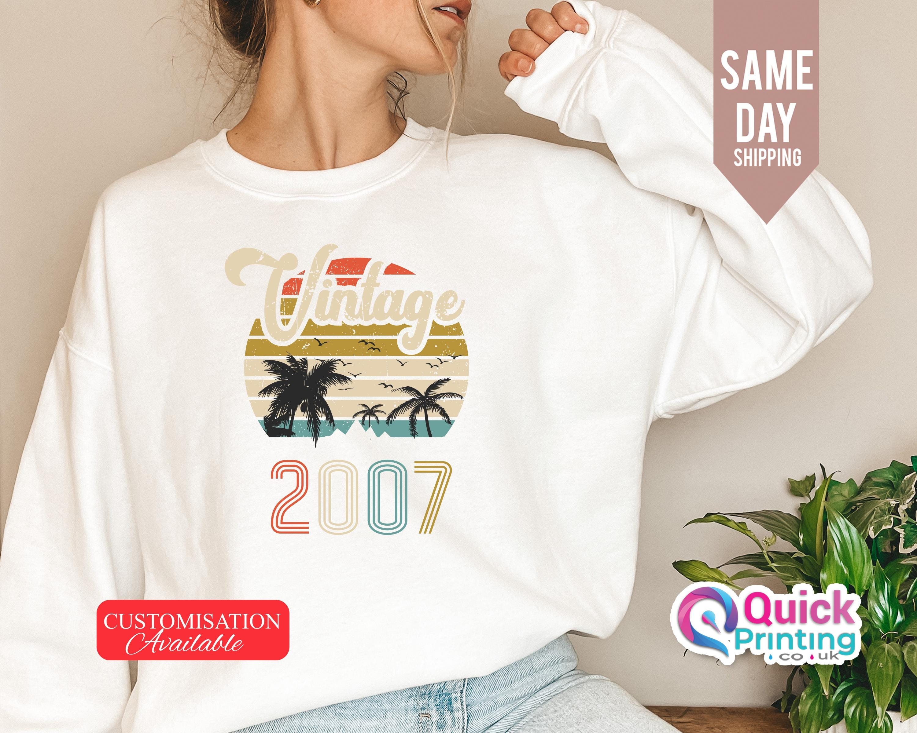 Custom Year sweatshirt, Vintage 2007 Sweatshirt, birthday sweatshirt 2007, birth year sweatshirt, Vintage year sweatshirt, Birthday Tee 2025
