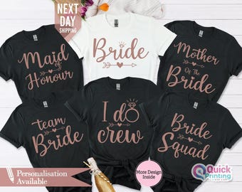 Bridal Party Shirts, Hen Party Wedding Party T-Shirts, Bride Gift Team Bride Shirt, Bachelorette Party Shirts, Bridal Party Shirts, hen do T